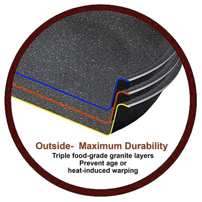 Kitchen Granite Cookware Set, Cooking Pans Set Non-Stick Pots 12/15/30-piece Set