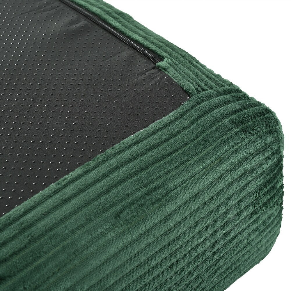 L-Shaped Modular Sofa Bed in Corduroy Fabric