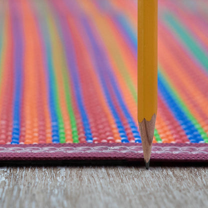 Lalune Beach Stripe Indoor Outdoor Area Rug