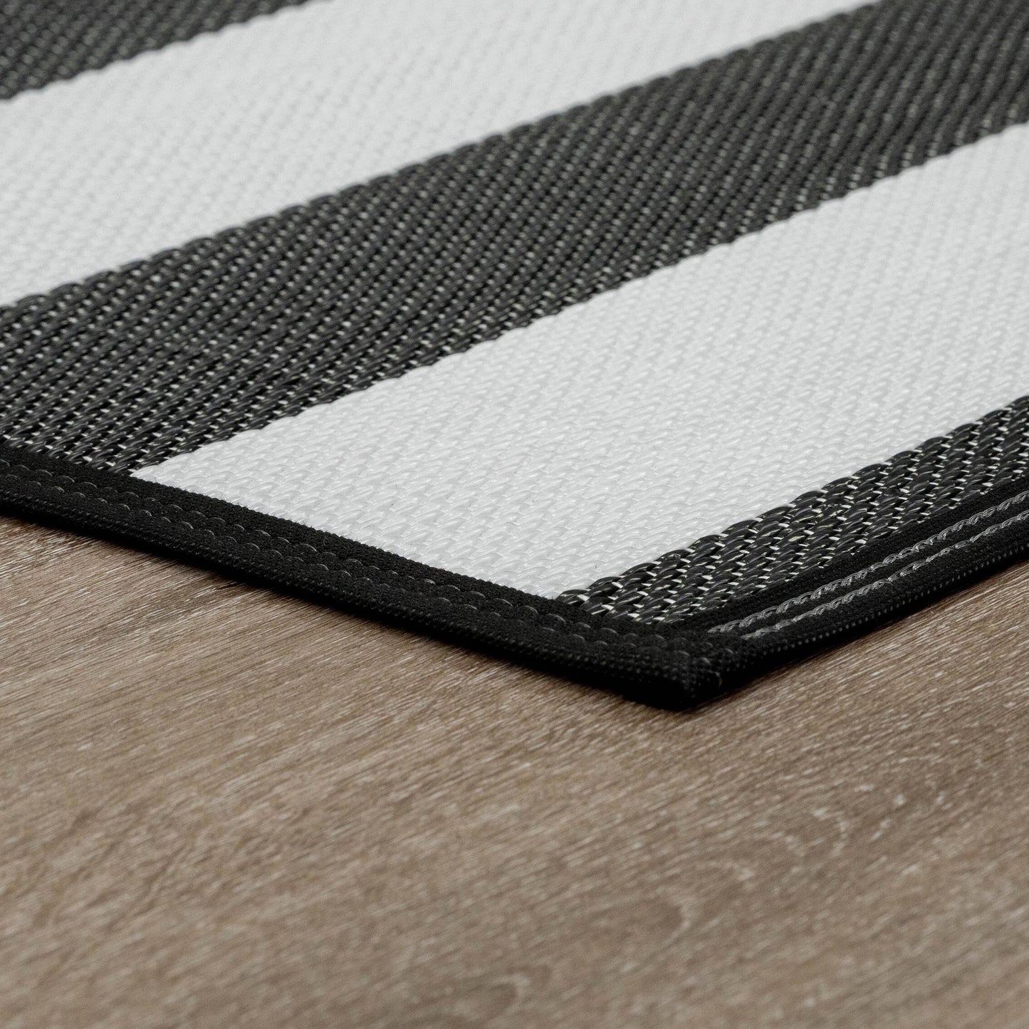 Lalune Beach Stripe Indoor Outdoor Area Rug