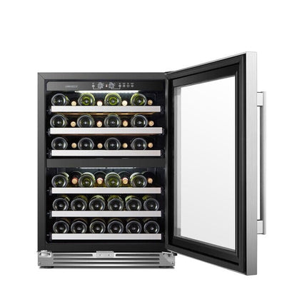 LanboPro 24-inch 44-bottle Dual Zone Compressor Wine Cooler