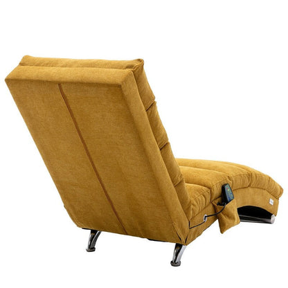 Linen Massage recliner Interior with remote control, ergonomic electric massage recliner, 5 modes