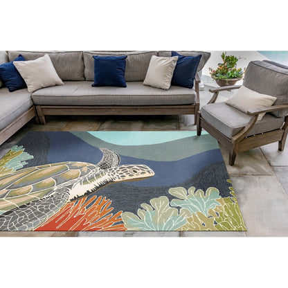 Liora Manne Ravella Akumal Indoor/Outdoor Rug Ocean