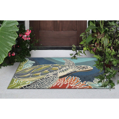 Liora Manne Ravella Akumal Indoor/Outdoor Rug Ocean