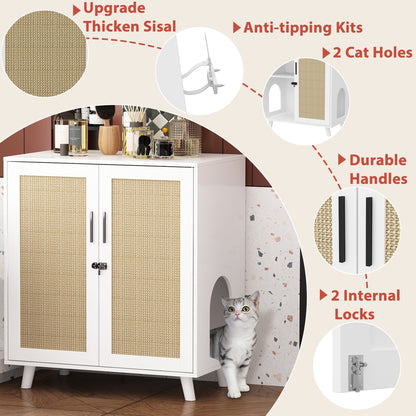 Litter Box Enclosure Cat Litter Box Furniture End Table Sofa Tbale