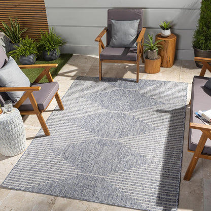 Livabliss Eagean Bohemian Diamond Outdoor Area Rug