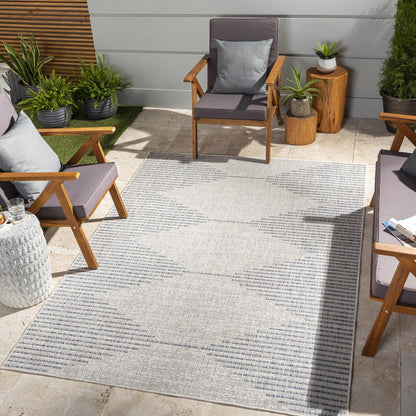 Livabliss Eagean Bohemian Diamond Outdoor Area Rug