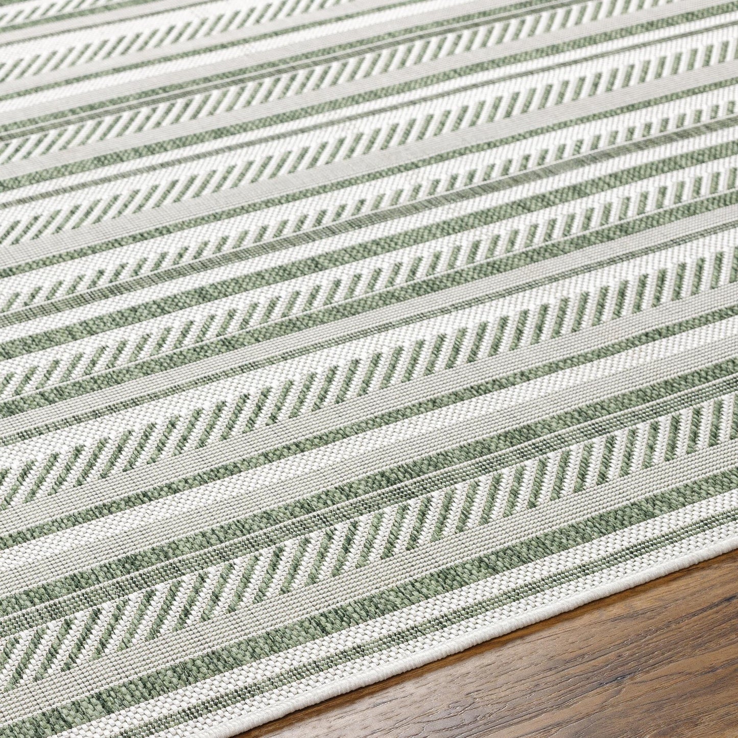 Livabliss Eagean Bohemian Stripe Outdoor Area Rug