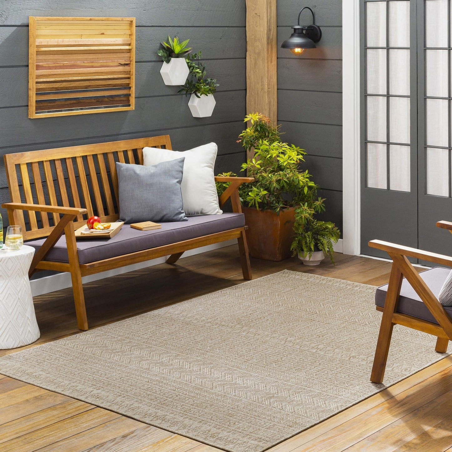 Livabliss Eagean Bohemian Tribal Outdoor Area Rug