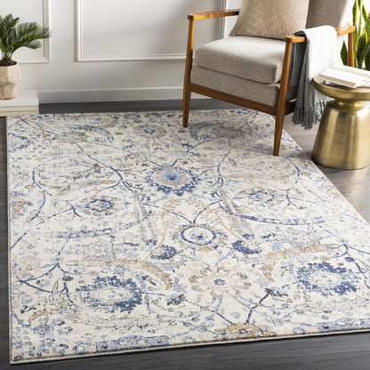 Livabliss Indigo Updated Traditional Medallion Area Rug