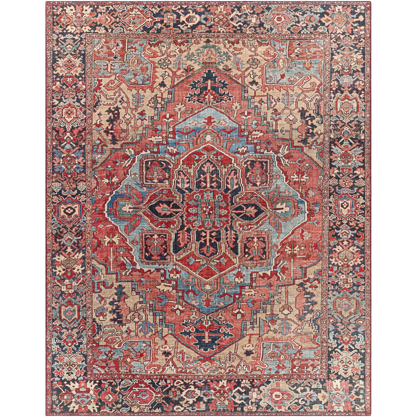 Livabliss Iris Updated Traditional Medallion Area Rug