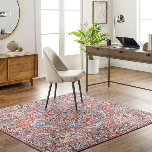 Livabliss Iris Updated Traditional Medallion Area Rug
