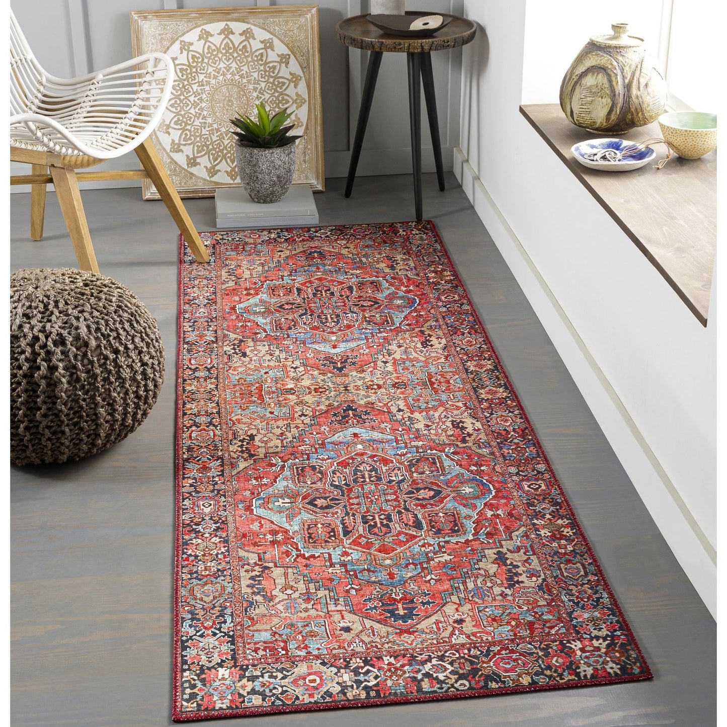 Livabliss Iris Updated Traditional Medallion Area Rug