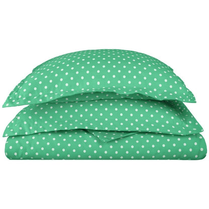 Superior Thread Count 600TC Polka Dot Cotton Blend Duvet Cover Set