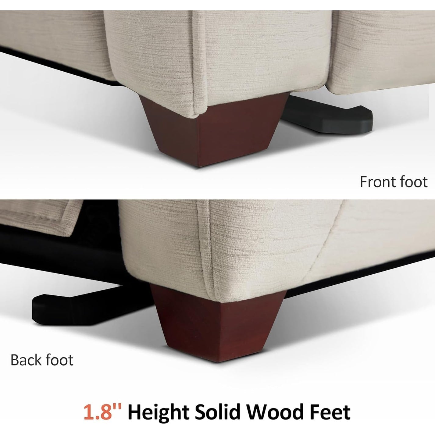 MCombo Zero Wall-Hugger Power Recliner Chair with Adjustable Headrest, Perfect for Small Spaces and RV, Fabric ST257