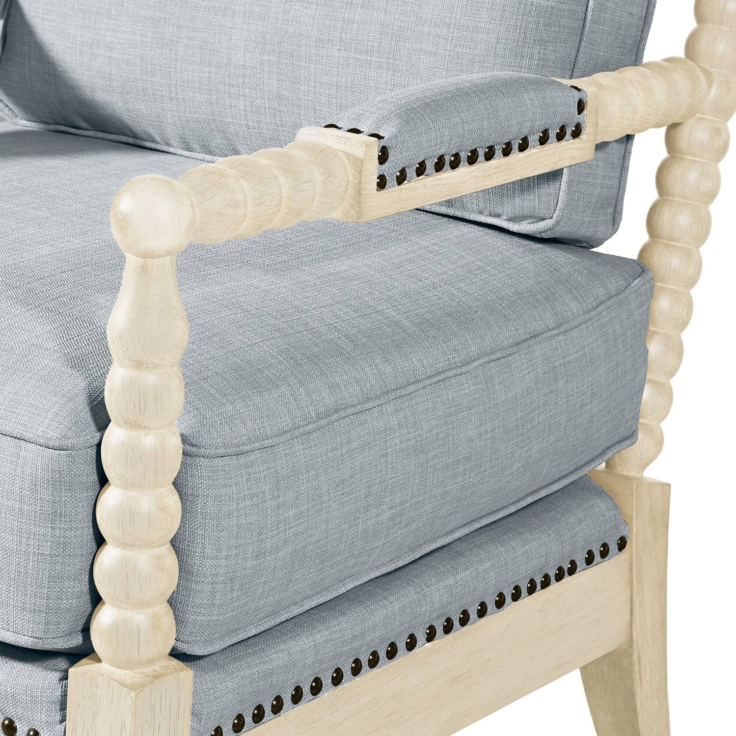 Madison Park Donohue Turned Wood Frame Armchair