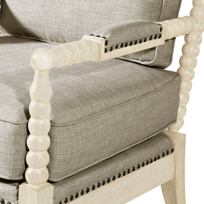 Madison Park Donohue Turned Wood Frame Armchair