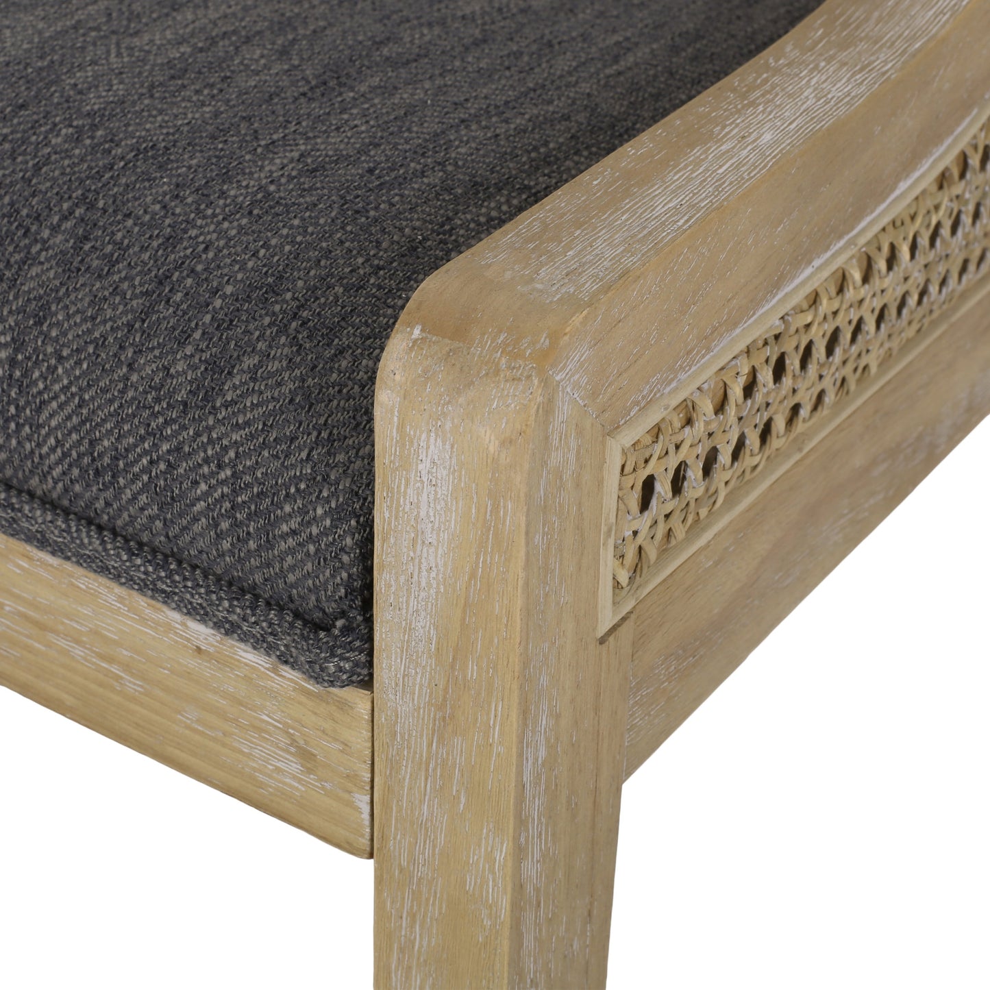 Maurers Cane and Wood Upholstered Dining Chairs (Set of 2) by Christopher Knight Home