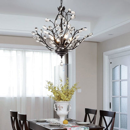 Maxax 4 - Light Unique Classic / Traditional Chandelier with Crystal Accents