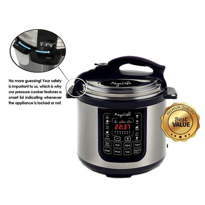 MegaChef Digital Countertop Pressure Cooker with 8 Quart Capacity