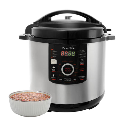 Megachef 12-quart Steel Digital 15-preset Pressure Cooker
