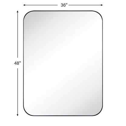 TEHOME Mid-Century Modern Chic Metal Rounded Wall Mirrors