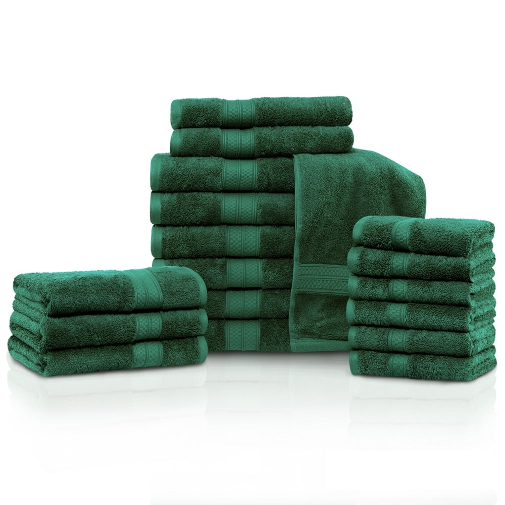 Superior Rayon from Bamboo and Cotton 18-Piece Towel Set (6 Bath, 6 Hand, 6 Face Towels)