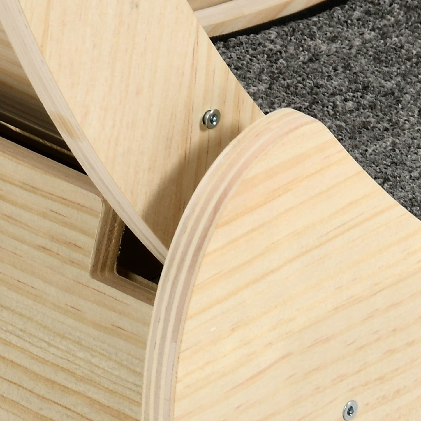 Moasis 43.3 inch Wood Large Cat Treadmill Exercise Running Wheel with Carpeted Runway