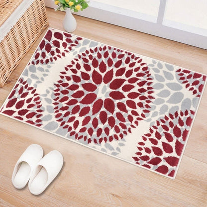 World Rug Gallery Modern Floral Circles Area Rug