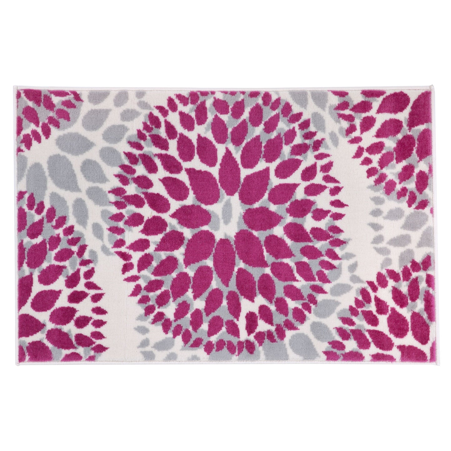 World Rug Gallery Modern Floral Circles Area Rug