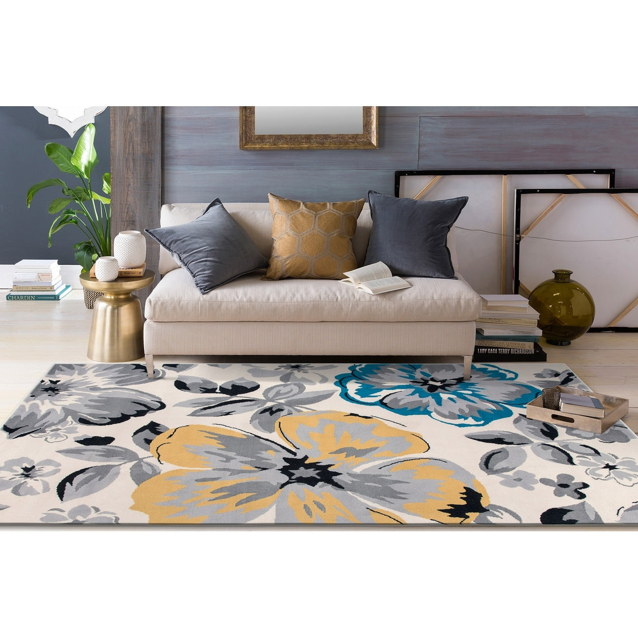 World Rug Gallery Modern Floral Design Area Rug