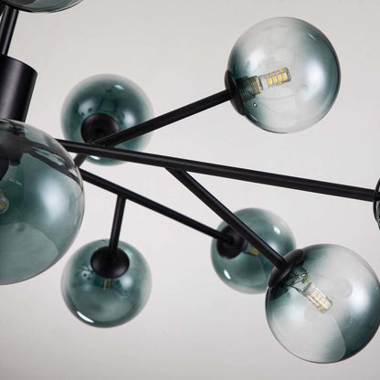 Modern Large Bubble Sputnik Chandelier in Black or Gold for Dining Room