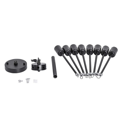 Black/ Gold Sputnik Semi Flush Mount Lamp Close to Ceiling Light Fixture for Living Room/ Kitchen/ Office/ Bedroom/ Foyer