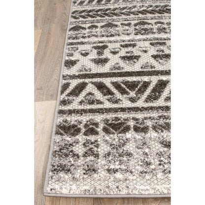 World Rug Gallery Modern Stripes Faded Geometric Indoor/Outdoor Area Rug