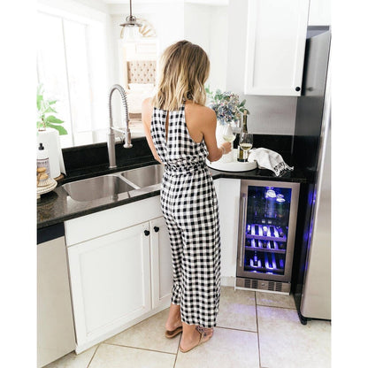 NewAir SplitShelf Built-In Wine & Beverage Cooler for 9-Bottle Wine & 48 Can Cellar Fridge Refrigerator in Stainless Steel