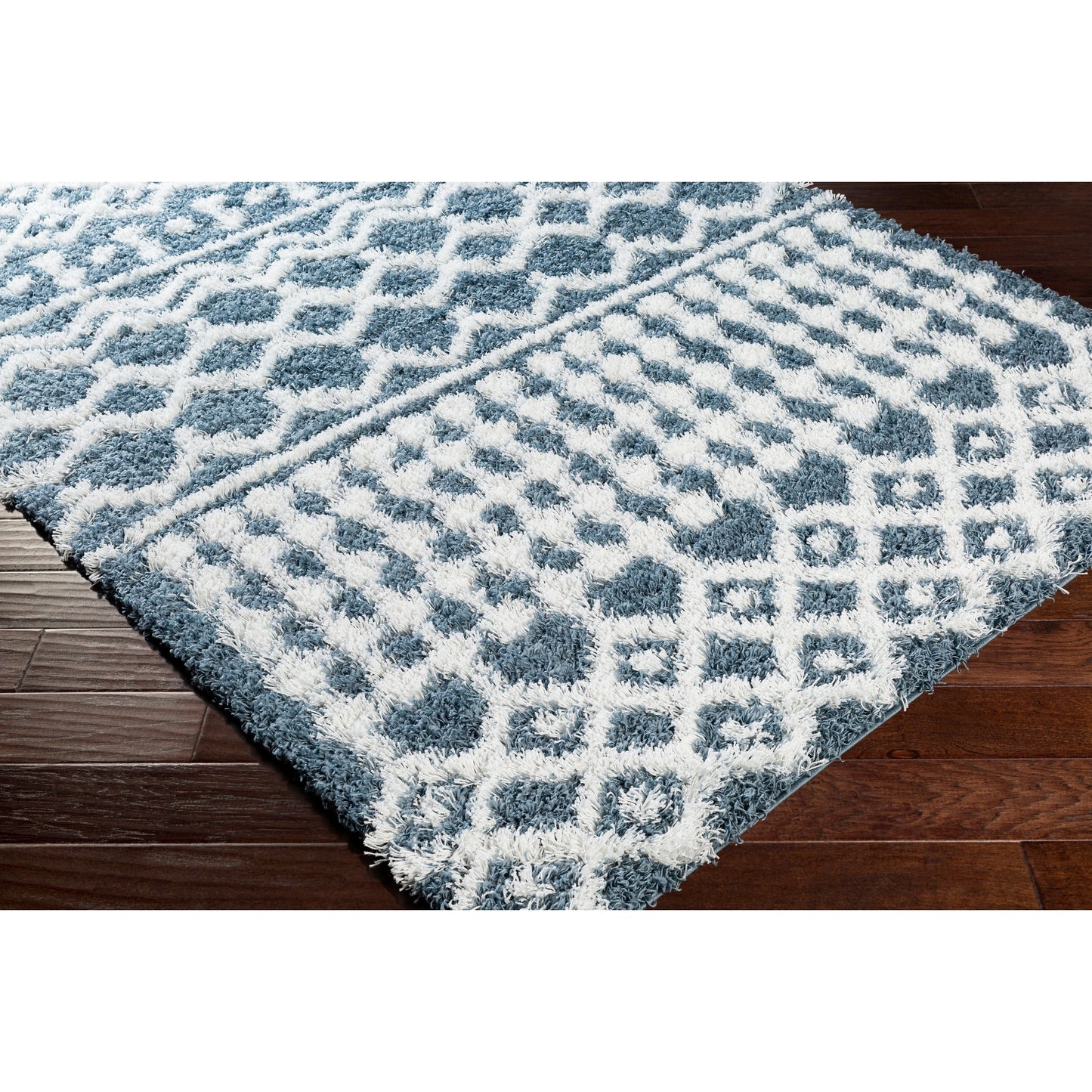 Livabliss Newton Geometric Moroccan Trellis Shag Area Rug
