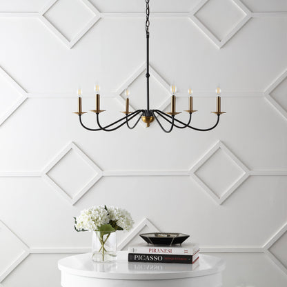 34.75 6-Light Iron LED Chandelier, by JONATHAN Y