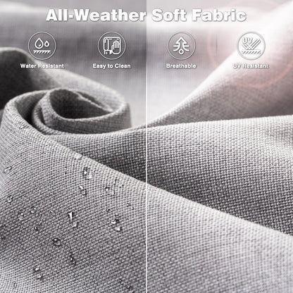 OVIOS 5-piece Patio Wicker High Back Conversation Set