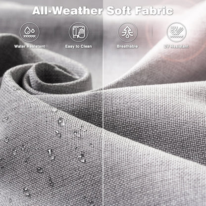 OVIOS 8-piece Patio Wicker Furniture Swivel Chair Set