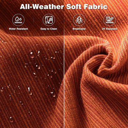 OVIOS 8-piece Patio Wicker Furniture Swivel Chair Set