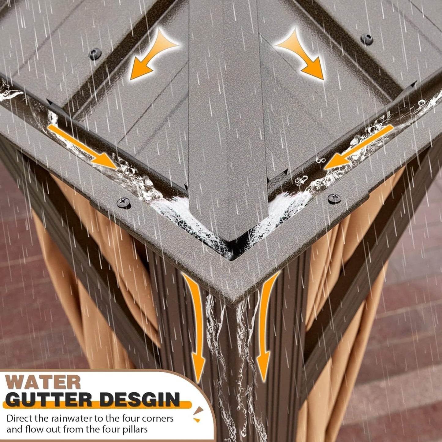 Outdoor Hardtop Gazebo with Galvanized Steel Double Roof & Aluminum Frame, Outdoor pergola with Premium Curtains and Nettings