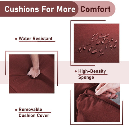 Gymojoy Outdoor Wicker Rocking Lounge Chairs with Swivel Base (Set of 2)