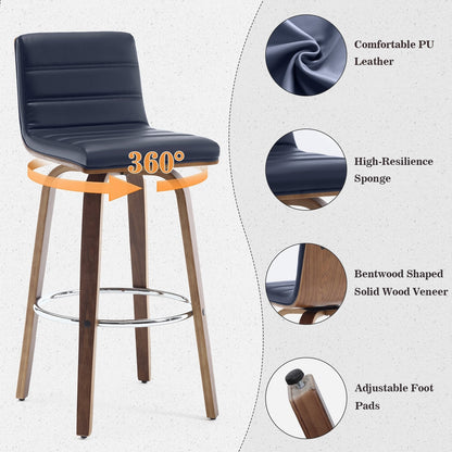 26/29 Faux Leather Swivel Bar/Counter Stools, Set of 2/3