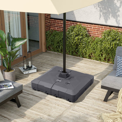 Pellebant 220 lbs Patio Cantilever Umbrella Base with Wheels - N/A