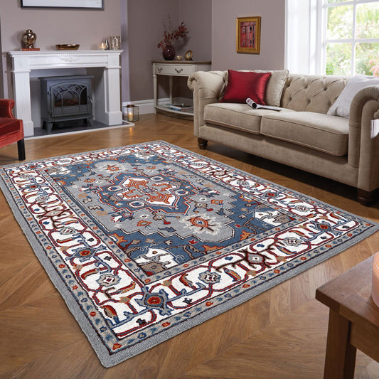 George Towne Living Persian Floral Luxury Handmade Traditional Persian Wool Area Rug