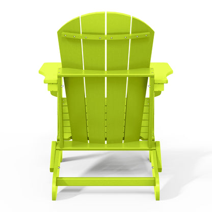 Polytrends Laguna Fade Resistant All Weather Outdoor Patio Folding Adirondack Chair