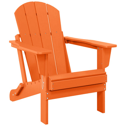 Polytrends Laguna Fade Resistant All Weather Outdoor Patio Folding Adirondack Chair