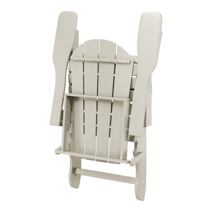 Polytrends Laguna Fade Resistant All Weather Outdoor Patio Folding Adirondack Chair