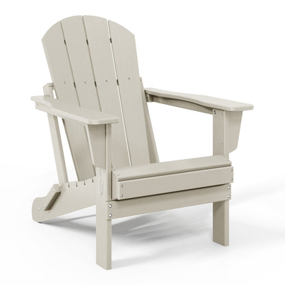 Polytrends Laguna Fade Resistant All Weather Outdoor Patio Folding Adirondack Chair