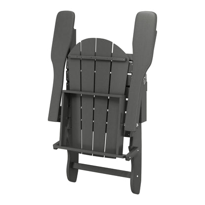 Polytrends Laguna Weather Resistant Outdoor Patio Folding Adirondack Chairs (Set of 4)